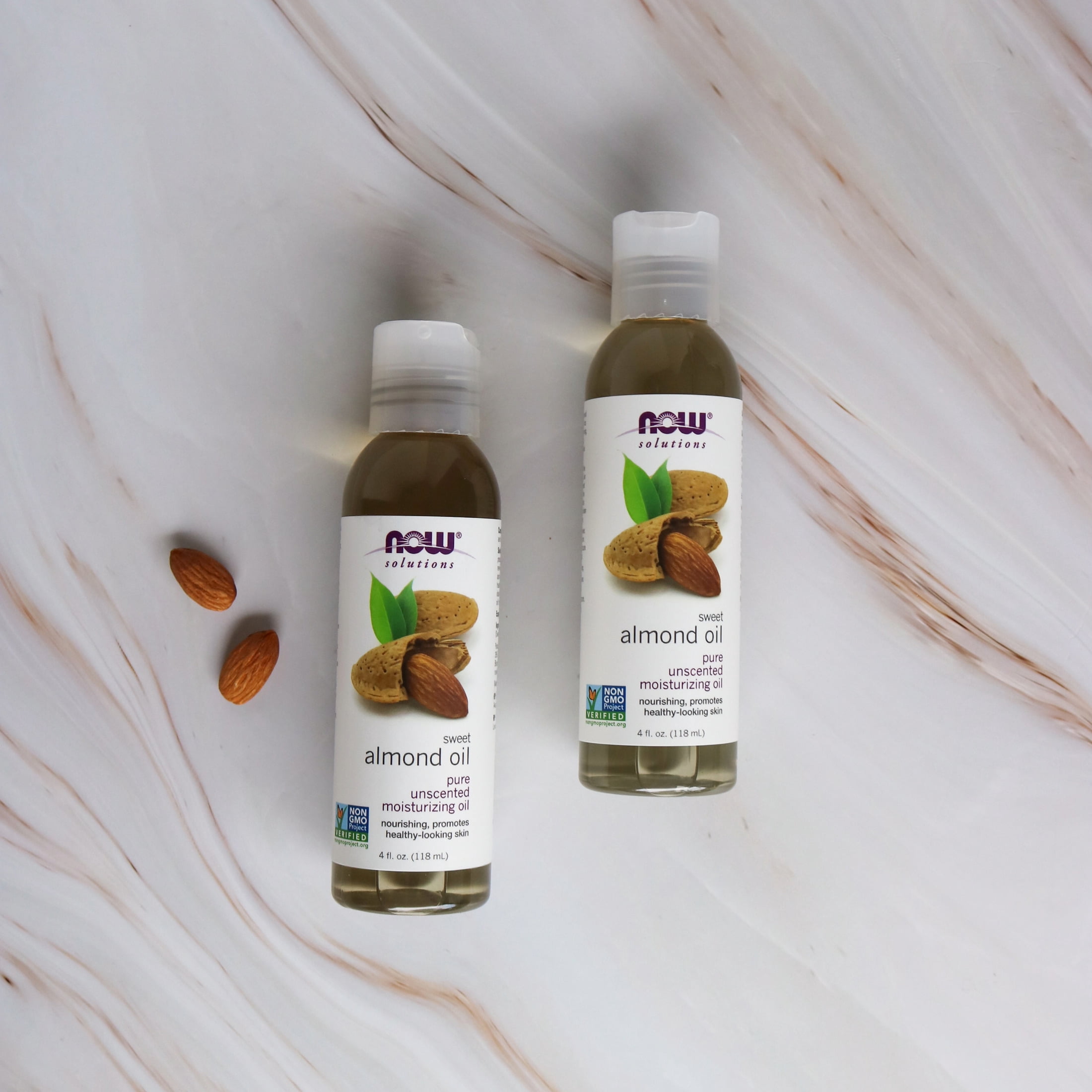 NOW Solutions, Sweet Almond Oil, 100% Pure Moisturizing Oil, Promotes Healthy-Looking Skin, Unscented Oil, 4-Ounce