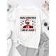 thumbnail image 2 of Playera de manga corta para mujer, estampado en color sólido, cuello redondo, estilo casual, para verano, estilo casual1pc Christmas Trump Graphic Print T-Shirt for Women, Casual Crew Neck Short Sle, 2 of 7