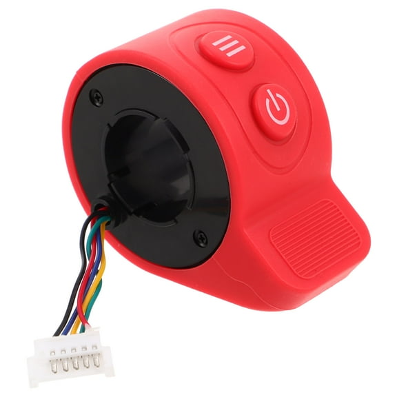 HAMPPLIES 1Pcs Red Electric Scooter Throttle Thumb Operated Speed Control Easy Installation Performance Enhancement