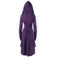 thumbnail image 4 of LYXSSBYX Long Sleeve Dresses for Womens Plus Size Women's Casual Long Sleeve Ladies Sweatshirts With Hood Solid Bandage Dress, 4 of 8