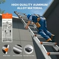thumbnail image 3 of KFFKFF's Adjustable A-Frame Ladder, 19ft Foldable Aluminum Extension, Versatile Compact RV Ladder, Retractable Ladder for Domestic Stairs and Outdoor Roofing Tasks, Supports up to 330lbs, 3 of 9