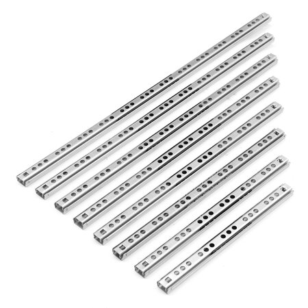 2pcs 8 16 17mm Ball Bearing Drawer Slides Furniture Slide Steel