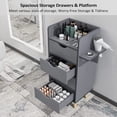 thumbnail image 5 of OmySalon 4-Layer Barber Storage Cabinet, Gray, 5 of 7