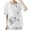 Womens Tops Short Sleeve-White, variant on Homenesgenics Womens Tops under $5 Women Casual and Linen Round-Neck Tops Printed Short Sleeve Button T-shirt Blouse White XXL