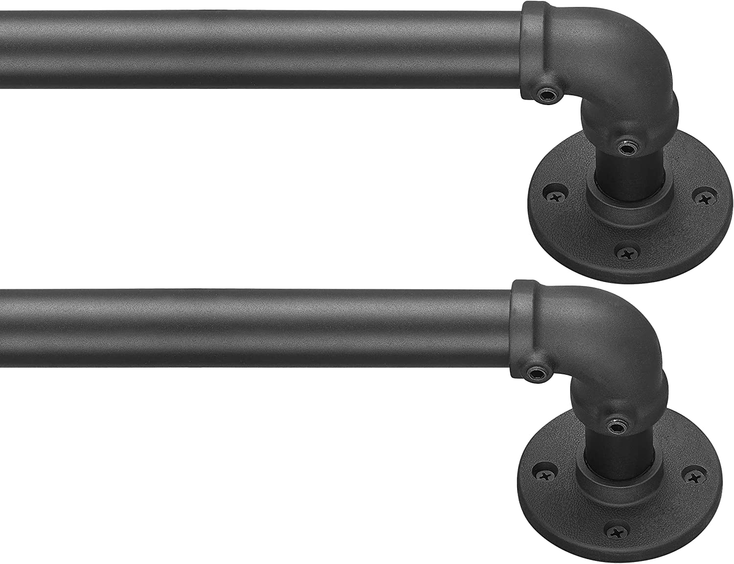 MINYIKJ Blackout Curtain Rod Industrial Curtain Rods 2 Pack Wrap