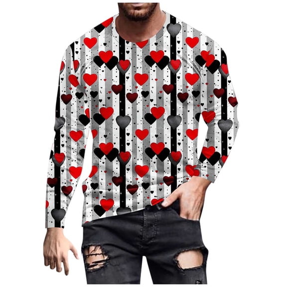 Valentine Sweater for Women Men 3D Ugly Heart Sweater Tie Dye Rainbow Swirl Heart Long Sleeve T-Shirt