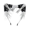 thumbnail image 1 of Diadema con orejas de gato para Halloween, accesorio decorativo de moda para mascaradas Blanco Negro, 1 of 8