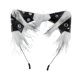 thumbnail image 1 of Diadema con orejas de gato para Halloween, accesorio para fotos de disfraz de cosplay, diadema para el pelo Blanco Negro, 1 of 8