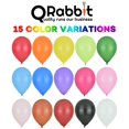 thumbnail image 3 of Kit de globos para fiestas QRabbit, paquete de 150 unidades, 30 cm, con bomba manual, 3 of 9