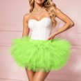 thumbnail image 7 of QSAWXQZ Women Tutu Skirt High Waist Elastic Waisted Pleated Tulle Dress up Skirt Party Free Size, 7 of 7