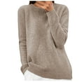 thumbnail image 1 of Timegard Womens Sweaters Fall Winter Comfy Crewneck Long Sleeves Slim Knit Pullover Hollow out Tops, 1 of 6