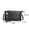 thumbnail image 4 of Jiibva Women Lady Leather Zipper Crossbody Handbags Shoulder Bag Female Tassel Bags Satchel with Adjustable Strap, 4 of 4
