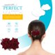 thumbnail image 5 of Peineta con flor de rosa para el cabello, accesorio floral para el cabello, tocado para mujeres y niñas, boda, novia (rojo vino), 5 of 5