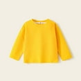 thumbnail image 2 of Posijego Kids Cotton T-Shirts Plain Long Sleeve Shirt for Girls Boys Crew Neck Basic Tee Tops Undershirts, 2 of 5