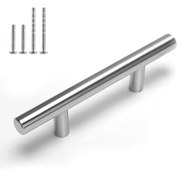 30 Pack 3 Inch Brushed Nickel Cabinet Pulls Modern Cabinet Handles - Brushed Nickel Drawer Pulls Stainless Steel Cabinet Hardware,5 Inch Overall Cabinet Door Handles for Cabinets,Cupboard