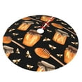 thumbnail image 2 of Kll 30" Christmas Tree Skirt Bee And Honey Xmas Tree Skirts Mat For New Year Xmas Holiday Party Indoor Outdoor Home Decoration, 2 of 9