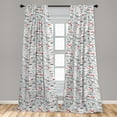 thumbnail image 5 of Ambesonne Valentines Curtains, I Love You Hearts, Pair of 28"x95", Pale Grey Scarlet Black, 5 of 5