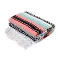 thumbnail image 2 of Manta falsa mexicana Open Road Goods, multicolor, menta y melocotón, 2 of 6