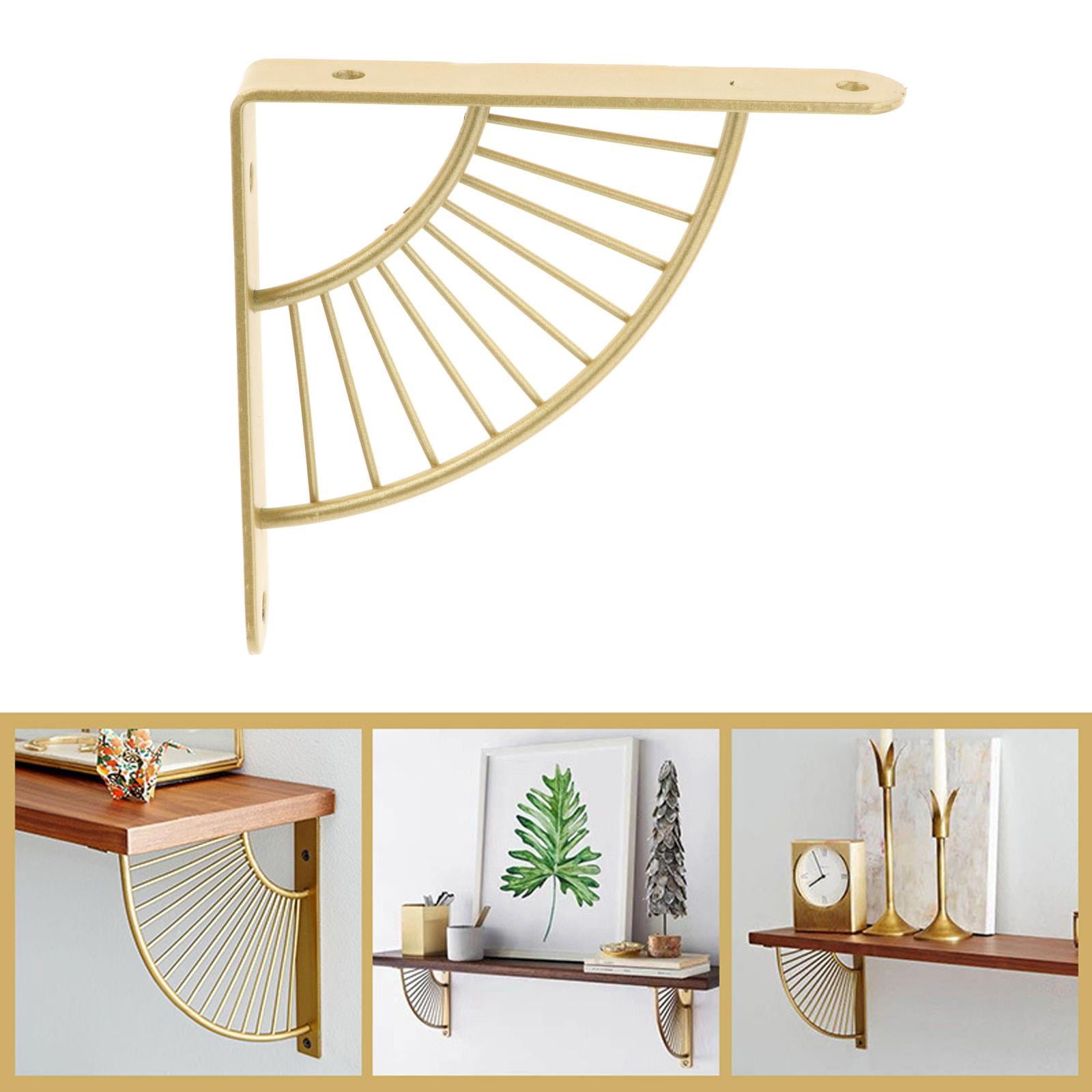 Axioma 2 Pieces Metal Wall Mount Triangle Angle Floating Shelf Bracket Decorative Heavy