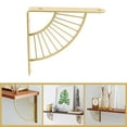 thumbnail image 5 of 2x Metal Floating Shelf Bracket Decorative Wall Mounted Fan-Shaped Heavy Duty Support Corner with Screws for bathroom and kitchen Bookcase, 5 of 8