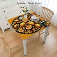 thumbnail image 2 of BANET Cover Table Cloth Fitted Tablecloth Elastic Edged Fits Tables Up to White, 2 of 7