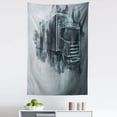 thumbnail image 1 of Truck Tapestry, Greyscale Illustration of a Tractor Trailer with Paint Smears Cargo Delivery, Fabric Wall Hanging Decor for Bedroom Living Room Dorm, 5 Sizes, Grey Turquoise, by Ambesonne, 1 of 1
