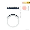 thumbnail image 4 of Angara Natural 0.98 Ct. Blue Sapphire Non Eternity Wedding Band in Sterling Silver for Women (Ring Size: 11.5), 4 of 9