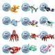 thumbnail image 5 of Juego de bloques de construcción de huevos de Pascua, juguetes, regalos para niñas y niños (tiburón 12 en 1), 5 of 8