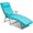 Turquoise, variant on DORTALA Outdoor Folding Chaise Lounge Chair, Lightweight Recliner Chair w/Portable Design and 7 Adjustable Backrest Positions, Outdoor Reclining Beach w/Pillow for Patio, Grey