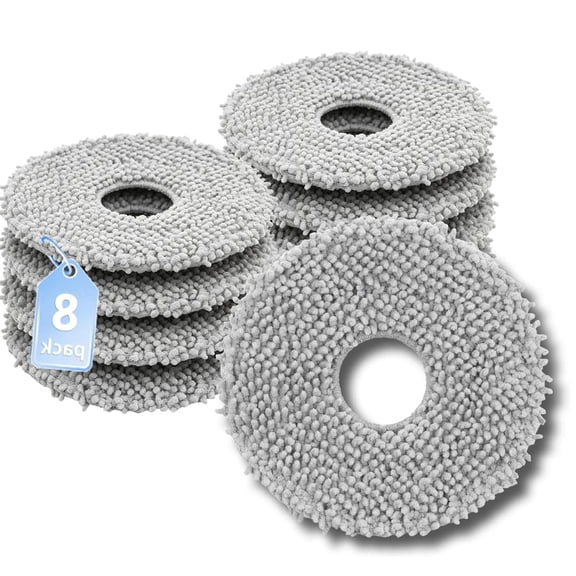 8 Pack Microfiber Mop Cloth Pad Set for Q Revo, Qrevo MaxV, Qrevo S, Qrevo Pro, Qrevo Slim,Qrevo Curv,Qrevo S5V,Qrevo Edge S5A,Qrevo Master,Saros 10R,QV35A,QV 35S Roborock Robot Vacuum Mop Accessorie