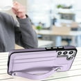 thumbnail image 5 of Nalacover Wallet Case for Samsung Galaxy S24, Business PU Leather Unique Design Wristband Kickstand Credit Card Holder Slots Shockproof Scratch Resistant Phone Case for Samsung Galaxy S24,Purple, 5 of 6