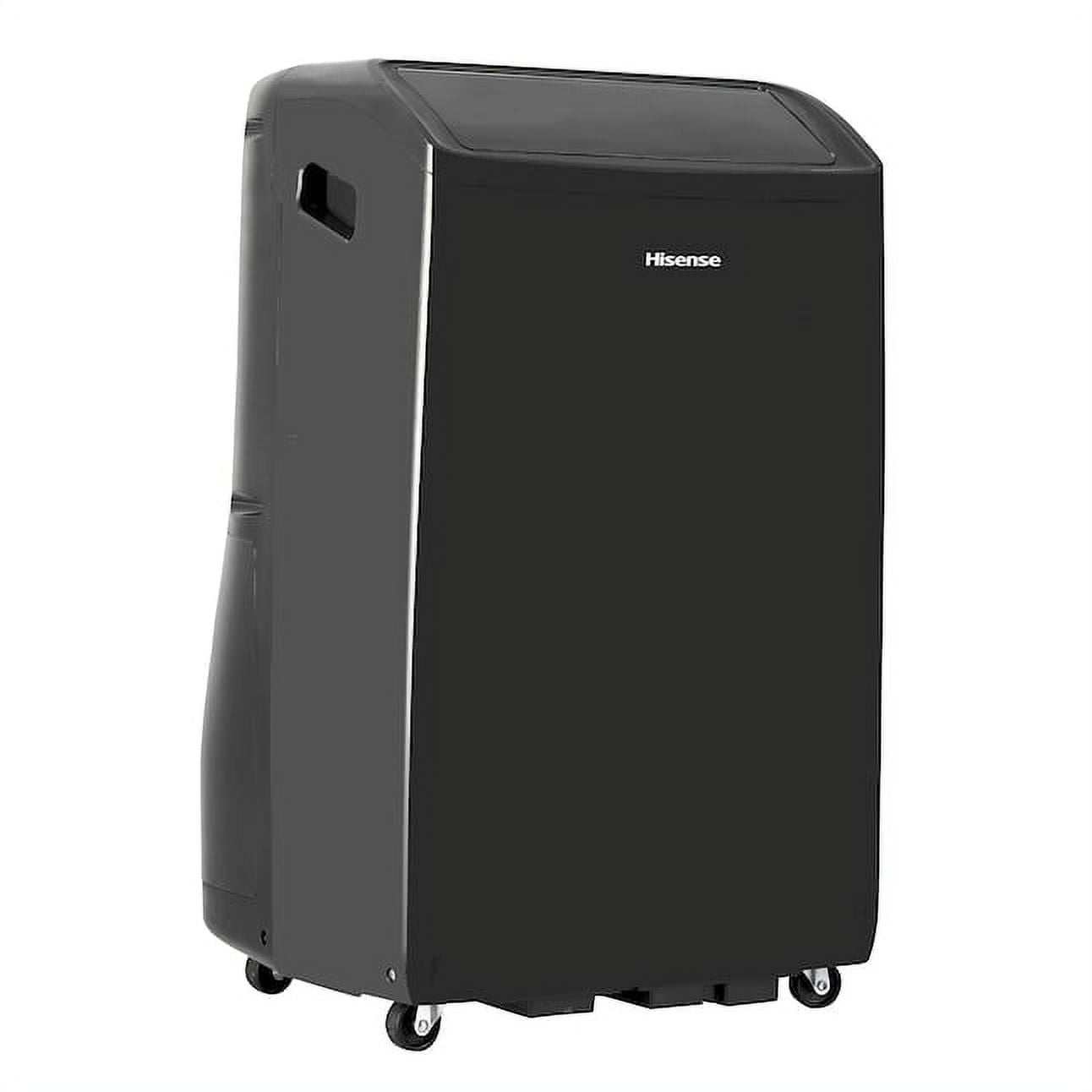 Restored Hisense 10,000 BTU (15,000 BTU ASHRAE) Dual Hose Portable AC with Heat Pump and Wifi, Gray (Refurbished)