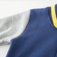 thumbnail image 5 of YTDSCS Kids Baby Fleece Baseball Jacket for Boys Varsity Letterman Print Coats Toddler Fall Winter Padded Button Sweatshirt Boys Thickened Baseball Outerwear 2-7 Years Old, 5 of 9