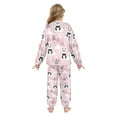 thumbnail image 3 of Fluffy Pajamas Set Fuzzy Winter Warm Pj Sets Pullover Tops and Long Pants Panda and Clouds Pattern Medium, 3 of 8