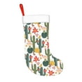 thumbnail image 2 of Yiaed Summer Cactus With Blooming Print Christmas Stockings, Christmas Stockings Hanging Ornaments, Christmas Stockings for Family Christmas Holiday Decorations, 2 of 7