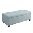 thumbnail image 2 of Storage Ottoman Bench, Tufted Ottoman, Bench with Safety Hinges and Wooden Legs, Solid Wood Frame for Bedroom, Living Room, Entryway, 49.75 Inch Wide, Baby Blue, 2 of 8