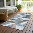 thumbnail image 6 of Addison Rugs Chantille Indoor/Outdoor Transitional Geometric Blue Washable Runner Rug, 2'3" x 7'6", 6 of 6