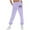 Purple, variant on Simua Women's Winter Warm Fleece Joggers Hearted Printed Pants Sherpa Lined Athletic Active Sweatpants