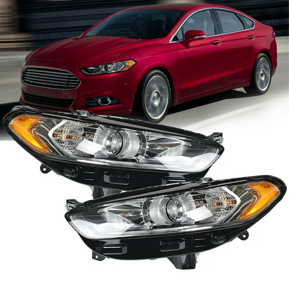 Genrics Left Right Pair Set For 2013 2014 2015 2016 Ford Fusion Headlights Lights Lamps