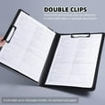 thumbnail image 3 of Mozeeda Foldable Clipboard Folder, 2 Pcs A4 with Horizontal and Vertical Double Metal Clips, Pen Holder, File Cover, 3 of 6