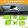 thumbnail image 3 of Cubierta de Tazón de Mango de Puerta Interior para Jeep Wrangler Gladiator JT 4DR 2018-2024 Marco de Decoración de Mango de Puerta Interior Verde Claro ABS 4 Pcs, 3 of 6