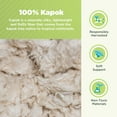 thumbnail image 3 of Kapok Pillow, Eco-Friendly Natural Organic Cotton Fabric Luxurious Sleeping Pillow Case with Zipper, Made in USA - 20" x 26", 3 of 9