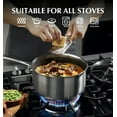 thumbnail image 2 of Koch Systeme CS 1+2+3QT Tri-Ply Hybrid Nonstick Stainless Steel Saucepan with Honeycomb Interior, Induction Compatible, 2 of 5