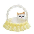 thumbnail image 2 of Hanging Basket Sleeping Cat Plush Toy, Mini Kitten Stuffed Animal with Shoes, Realistic Meowing Sound, Adorable Kitty Doll for Decor, Birthday Gift, Easter Decoration Easter Gift, Graduation Gift, 2 of 9