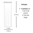 thumbnail image 3 of Cortinas Blackout Premium 1 Panel | Soft Nature, 3 of 5