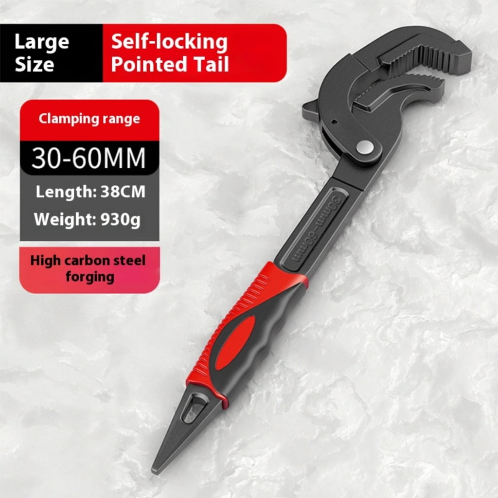 MOMOJIA Industrial Pipe Adjustable Wrench Key Open End Multifunction Tool Carbon Steel