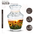 thumbnail image 2 of JAGASY Sunflower Mini Urn for Sister, White Small Keepsake Urns for Human Ashes, Sunset Sunflower Field Decorative Urns for Brother, Miniature Cremation Urn for Siblings, (3 Inch), 2 of 7