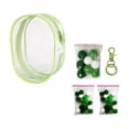 thumbnail image 4 of Bunblic Clear Figure Display Bag,PVC Doll Display Case,Zipper Closure Tiny Doll Pouch Small Doll Storage Bag for Mini Dolls Figures green, 4 of 7