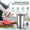 thumbnail image 2 of Ham Maker Meat Press with Thermometer Stainless Steel Meat Press Mold Dishwasher Safe Deli Meat Press Multifunctional Ham Press with Spring Ham Press Cooker for Meat Kitchens, 2 of 8
