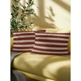 thumbnail image 5 of Outdoor Pillows Waterproof, Oatmeal Tan Striped Bedding Throw Pillows with Insert for Couch Sofa Bed, Farmhouse Country Minimalist Stripes 12x20 Inch Pillowcases Decorative Patio Pillow Set of 1, 5 of 7